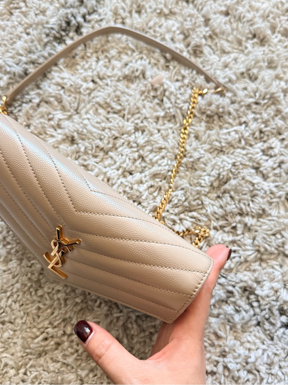Saint Laurent Leather Chain Crossbody - Picture 10 of 16